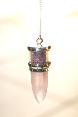 pendule quartz rose et rubis